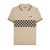 Lambretta Heren SS25 Tweekleurig Gestipt Poloshirt (Steen/Zwart)