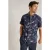 White Stuff Map Ss Printed Shirt Navy Print