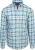 Steppin’ Out Overhemd Linen Cotton Checks Blauw Groen