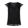 pieces Kanten top PCOLLINE SL LACE V-NECK TOP WVN NOOS