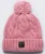 Kabelbeanie van Tweed Roze