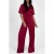 NIKKIE satijnen wide leg broek – donkerrood