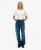 Jeans van Biologisch Katoen met Hoge Taille en Wijde Pijpen Blue