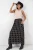 Hoge Taille Geometrische Print Maxi Rok