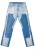 2Y Studios Cargojeans ‘Nardin’  blauw / blauw denim / wit