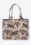 Wittchen Dames jacquard-patroon shoppertas, bruin en zwart