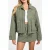 GUESS Ls Myles Cropped Fie Green Depths Multi