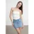 Dames Strapless Crop Bandeau Top