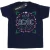 AC/DC Dames/Dames Kerstmis Cirkel Katoenen Vriendje T-shirt (Marineblauw)