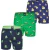 Happy Shorts X heren wijde boxershort met binnenbroek kikker/eend/bij print 3-pack