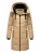 Warm & Waterafstotend Marikoo NATSUKOO – Gewatteerde Winterjas Dames – Volwassen – Capuchon – Beige – XXL