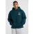 America Today relaxed fit hoodie met backprint – jade