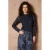 Lofty Manner kanten top – donkerblauw
