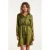 Smashed Lemon Glanzende midi-jurk met taillekoord |