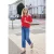 Street One Studio Dames Shirt met ronde hals en rimpels in Rood