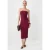 TRENDYOLMİLLA Dames Bordeaux Effen Midi Mouwloos Bodycon Jurken