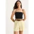 Linnenmix Relaxed Fit Wijde Pantalonshorts met Zakken