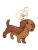 Seidenfelt Accessoires voor tassen ‘My Dachshund’  bruin / mokka