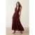 TRENDYOLMİLLA Dames Bordeaux Effen Maxi Mouwloos Skater Jurken