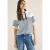 Sweater met korte mouwen, capuchon en strepen