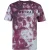 Firetrap Heren T-shirt met all-over print (Donkere Bourgogne)