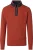 Casa Moda Half-Zip Sweater oranje, Effen