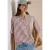 Cecil Dames Blouse met halflange mouwen, split in de hals en strepen in Rood