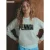Penn & Ink Harper 05m-90 penn and ink sweater print ecru mel. black