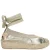 Shabbies Amsterdam leren espadrilles goud