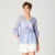 Chiffon -shirt met tulpenmouwen en abstracte print