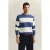 GANT Striped C-neck Vintage Blue