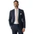 Marineblauwe tweed blazer met visgraatmotief voor heren – Harris