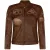 Leren race-motorfietsjack met rits