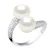 Ring YOU AND ME 2 Water Kralen Sieraden Sweet White 9-10 mm 925