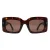 Tom Ford Brigitta FT1188 52E glanzend donker havana lichtbruin zonnebril