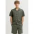 JJ REBEL relaxed casual overhemd donkergroen