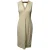 Alexander Wang mouwloze midi-jurk met V-hals en rugband in crèmekleurige viscose