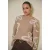 Esqualo gebloemde trui met wol – beige