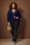 Trendyol Curve Dames Donkerblauw Kabelgebreid Lang Regular fit Grote maten Vesten