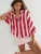 Busem Blouse  rood / wit