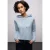 Street One Dames Shirt met gemêleerde capuchon in Blauw