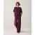 Summum 4s3019-30606 335 wide leg pant soft scuba dark burgundy