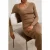 Reiss Knitted Midi Dress Camel