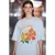 Oversized T-shirt met print en ronde hals