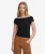 Athletic Off Shoulder Patroon Top Black