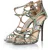 Jimmy Choo Groene python gladiator sandalen