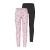 NAME IT KIDS legging NKFVIVIAN – set van 2 met all over print roze/zwart