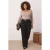 Trendyol Curve Dames Bruin Effen Lang Getailleerd Grote maten Blouses
