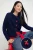 TRENDYOLMİLLA Dames Donkerblauw Effen Lang Regular fit Vesten