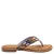 Lazamani Tess leren teenslippers gevlochten lila
